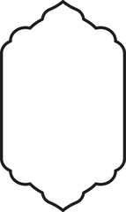 Collection of oriental style Islamic windows and arches with modern boho design, moon, mosque dome and lanterns