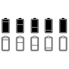 Battery charge icon vector. indicator battery illustration symbol. accumulator logo.