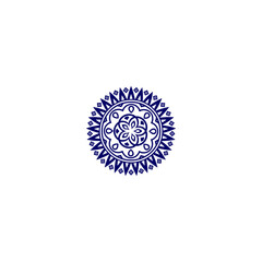 set of mandalas in purple color design