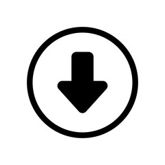 Download icon vector. Upload button illustration. Load symbol or logo.