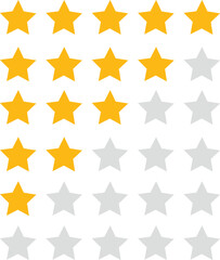 stars customer product rating review icon, Customer feedback concept, Quality shape design. editable stroke vector. isolated on transparent background. used for mobile, app, logo design or UI.