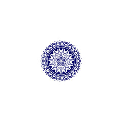 set of mandalas in purple color design