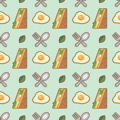 Sandwich seamless pattern, sandwich clip art