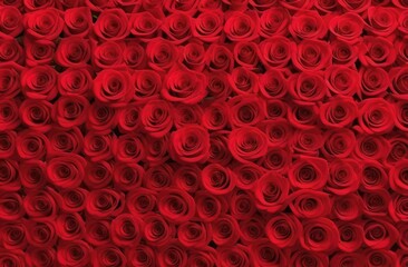 Background of many red roses. Love, Valentine's Day Card, Wedding, Birthday