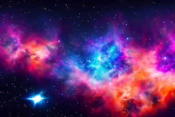 Fototapeta premium nebula space background