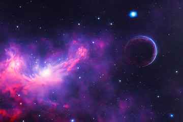 Obraz na płótnie Canvas nebula space background