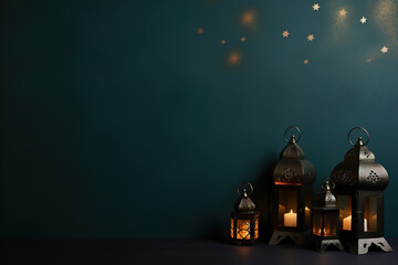 Ready Layout with copy space, Ramadan theme, background