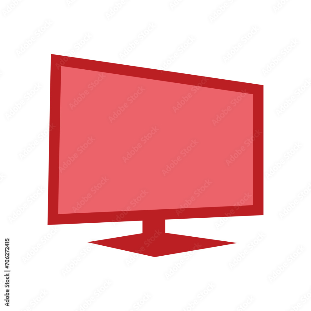 Poster tv flat icon isolated on white background for web and mobile app design. design elements of technolo