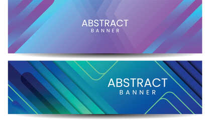 Abstract Colorful Geometric Background Banner