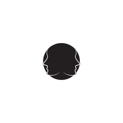 Two faces logo vector