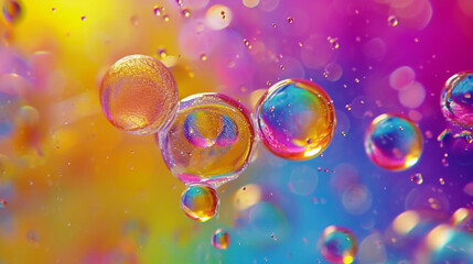  Bright Colors Bubbles Oil Beautiful Paint Universe Color. Wallpaper. Background 