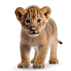 Bengal tiger cub standing