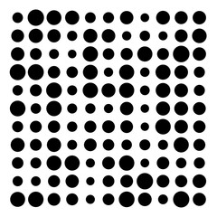 black and white circles