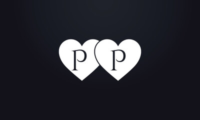 Hearts shape PP. Red heart sign letters. Valentine icon and love symbol. Romance love with heart sign and letters. Gift red love