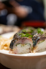Mackerel Sushi or Simesaba Sushi, Jeju