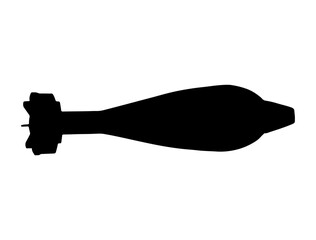 Big Bomb silhouette vector art white background