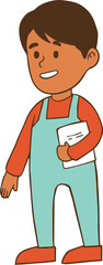 Obraz premium Boy Holding Paper