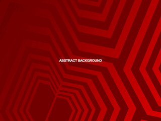 Red with a shiny modern geometric pattern. Red steel floor background.