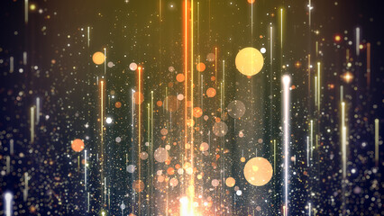 Luxury bokeh lights and star awards abstract background.