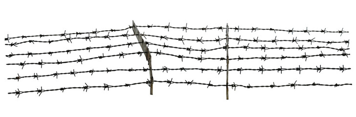 Barbed wire on transparent png