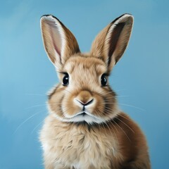 Fototapeta premium realistic drawing or rabbit, illustration watercolor drawing. cute rabbit. easter bunny, hare isolated