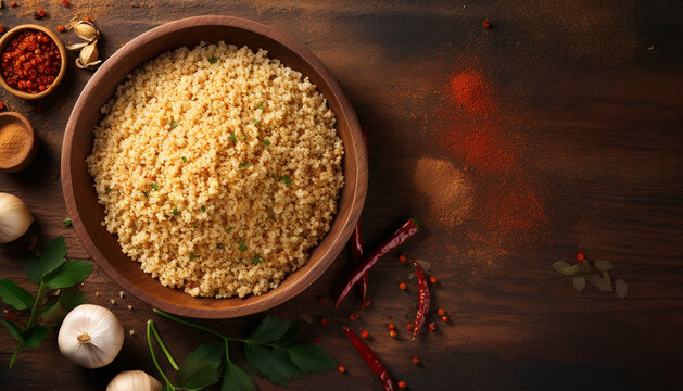 Rice ready to cook with hurbs