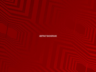 Red with a shiny modern geometric pattern. Red steel floor background.