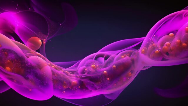 An abstract portrayal of the umbilical cord as a lifeline, incorporating elements of nourishment and connection.