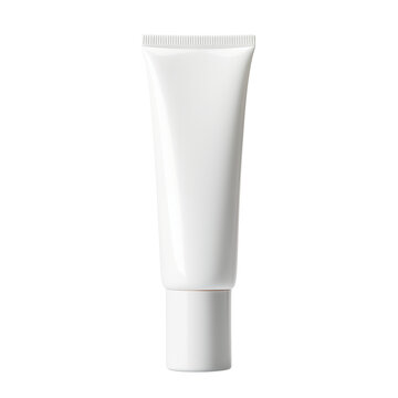 tube of white cream on a transparent background