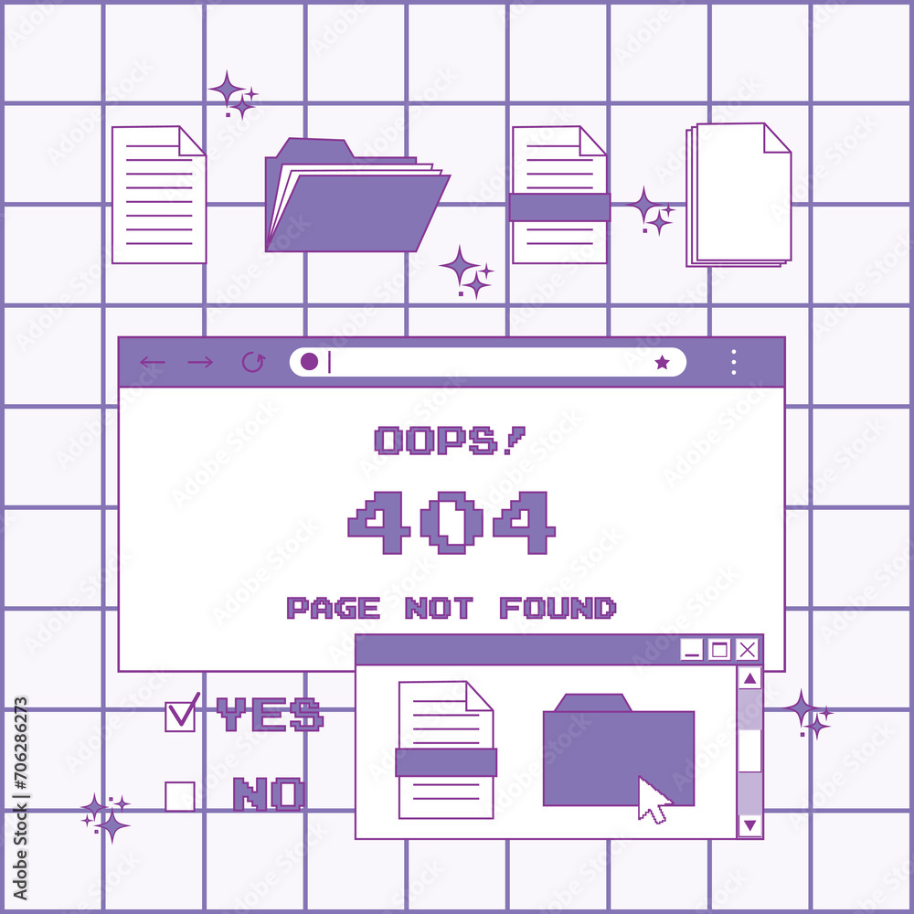 Poster social media story template in retro style. post with old computer aesthetic ui elements. vector col