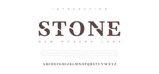 Stone Abstract sport modern alphabet fonts. Typography technology electronic sport digital game music future creative font. vector illustration - obrazy, fototapety, plakaty