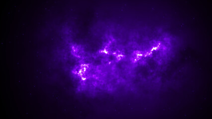 Abstract purple particle on dark background