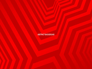 Red with a shiny modern geometric pattern. Red steel floor background.