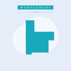 Vector illustration vector of Montgomery map Illinois