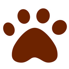 Pet logo design paw, vector for animal shop business