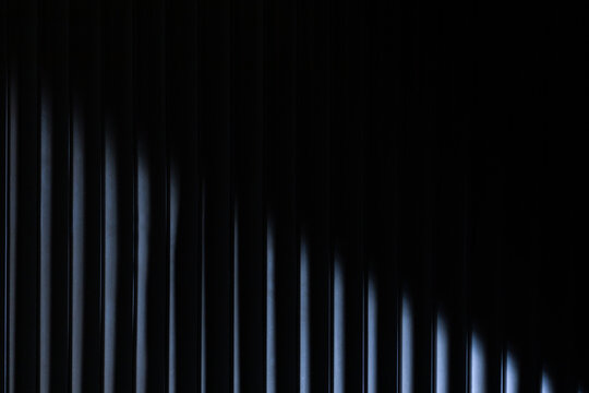 Black and blue blinds background. Mockup,copy space. Template for designer