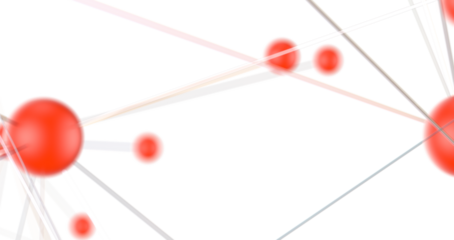 Abstract technology futuristic network - fantasy plexus background. 3D rendering