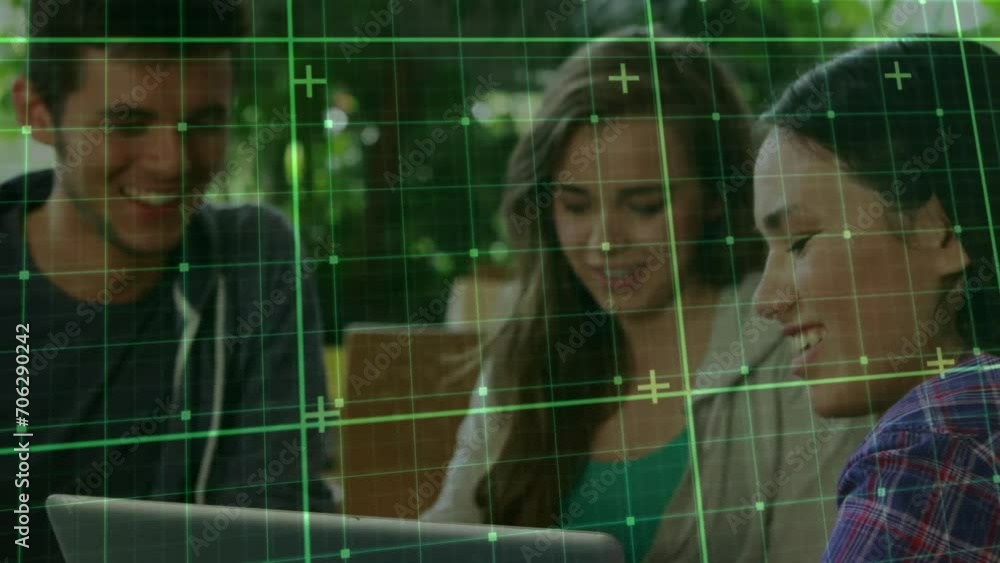 Poster animation of data processing over diverse students