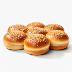 Obraz na płótnie Canvas resh backed centre filled buns on transparent background created with Generative Ai