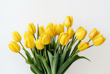 Vase Filled With Yellow Flowers on Table - Nature Home Decor