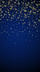 Gold sparkling star confetti.