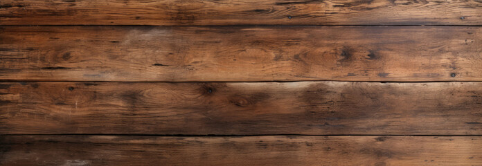 Close Up of Wooden Plank Wall in Natural Brown Color