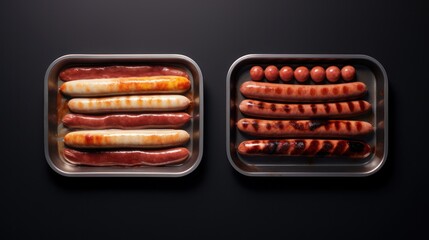 Grilled sausage served on a plate