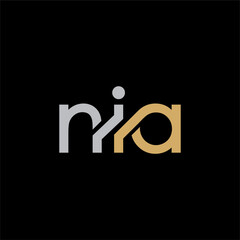 NIA Letter Initial Logo Design Template Vector Illustration