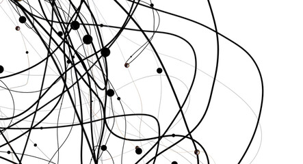 Futuristic geometric double data flow background with connecting dots and lines. Abstract digital