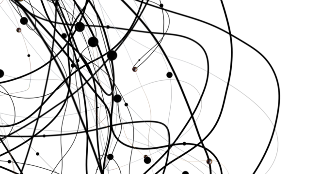 Futuristic geometric double data flow background with connecting dots and lines. Abstract digital