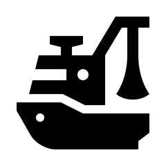 Fishing Boat Solid Icon
