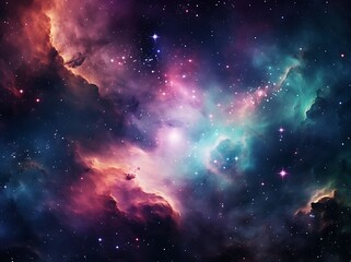 Cosmic Canvas: Exploring the Beauty of Nebula Clouds in Space, Celestial Splendor: Captivating Images of the Majestic Nebula Clouds, Galactic Masterpiece: The Enchanting Beauty of Nebula Clouds Across - obrazy, fototapety, plakaty