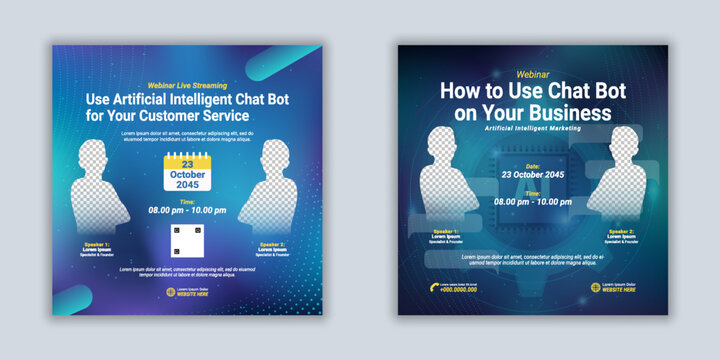 Digital marketing artificial intteligence social media business template gradient mesh background