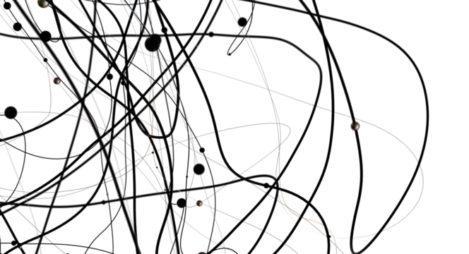 Futuristic geometric double data flow background with connecting dots and lines. Abstract digital